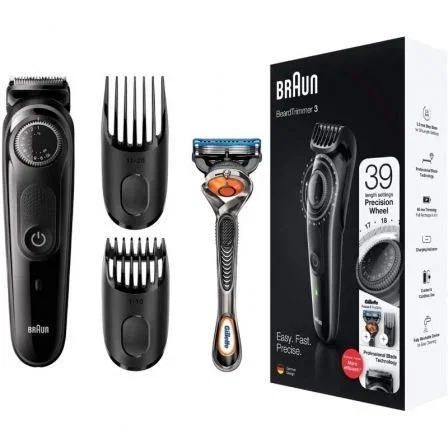 Braun Cortabarbas Beardtrimmer Series 3000 BT3242/ con Batería/ Incluye Gillette F5 ProGlide